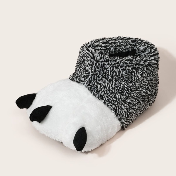 

Paw Design Slippers, Black and white