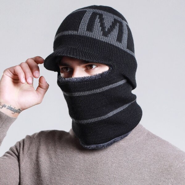

Men Fluffy Warm Hat, Multicolor