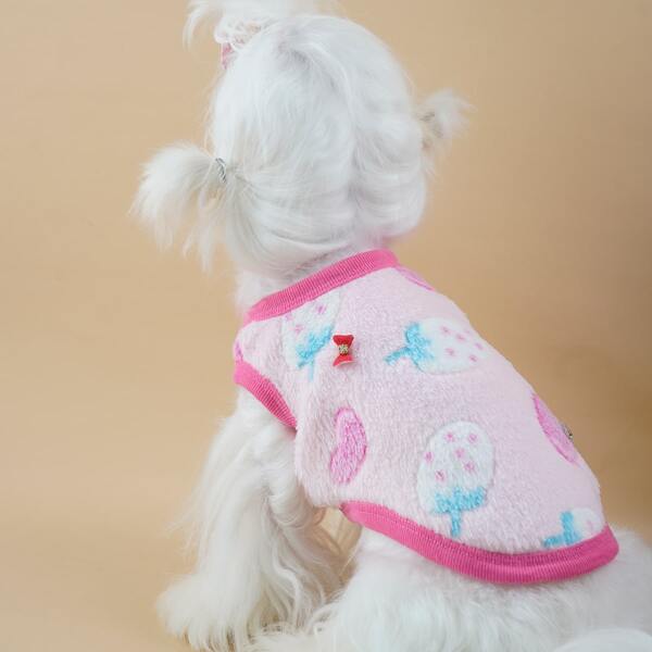 

Strawberry & Heart Pattern Dog Tank, Multicolor