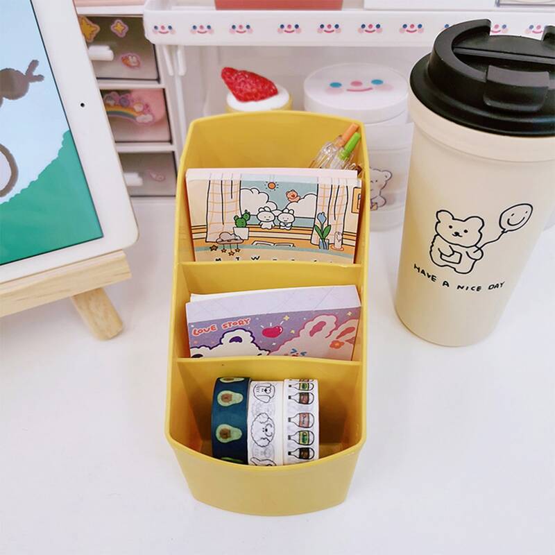 

1pc Random Multi-grid Desktop Storage Box, Multicolor