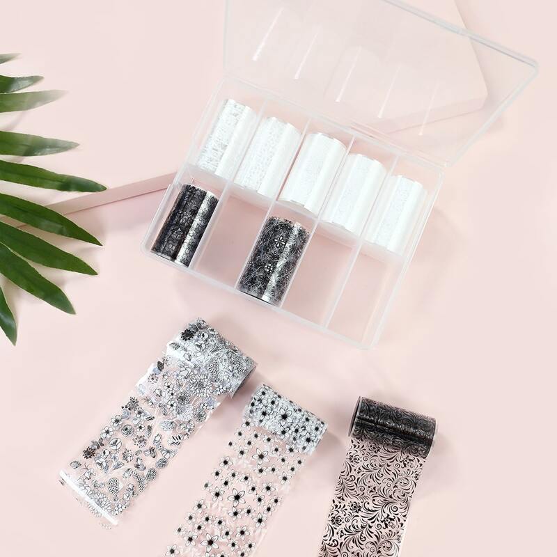 

10pcs Flower Pattern Nail Art Sticker, Multicolor