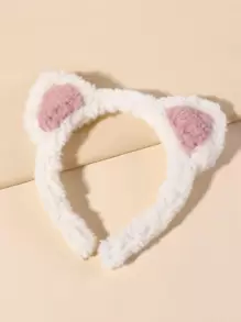 耳朵裝飾髮箍 - 白色 - 查看 1