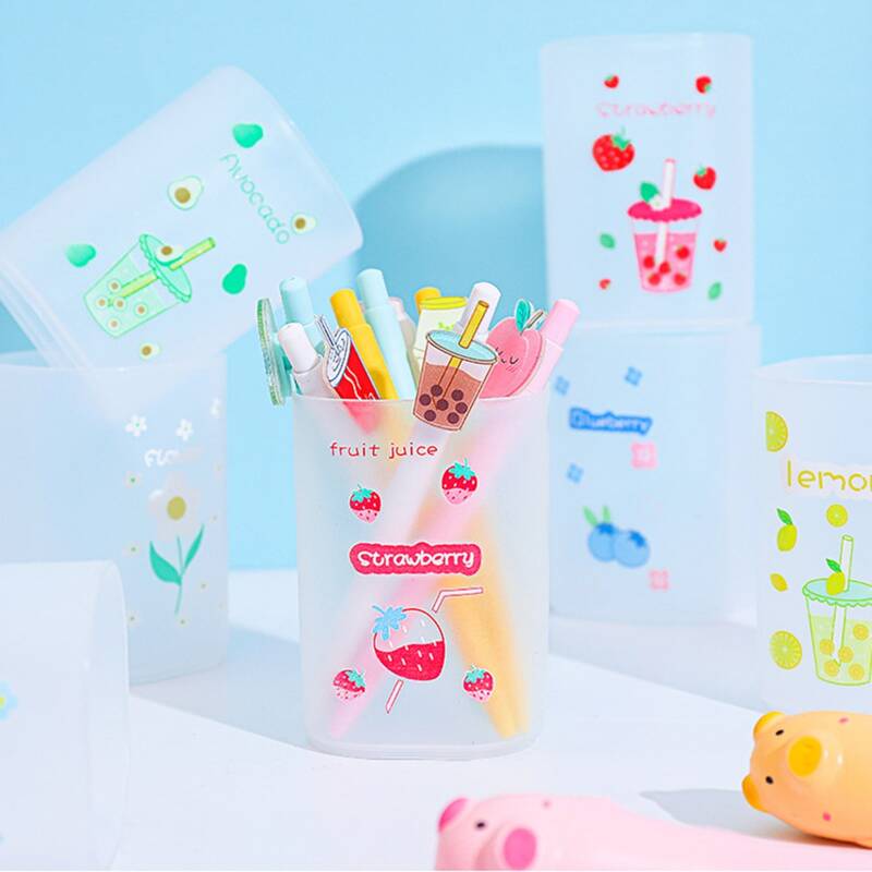 

Random 1pc Cartoon Fruit Pencil Holder, Clear