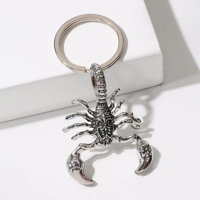 

Scorpion Charm Keychain, Silver