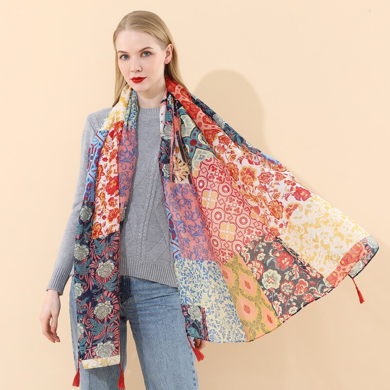 

Tribal Pattern Scarf, Multicolor