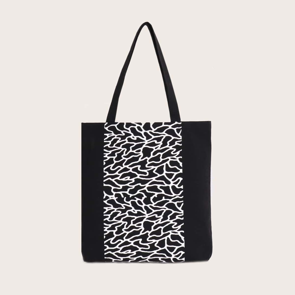 Image of Abstract Graphic Shopper Bag