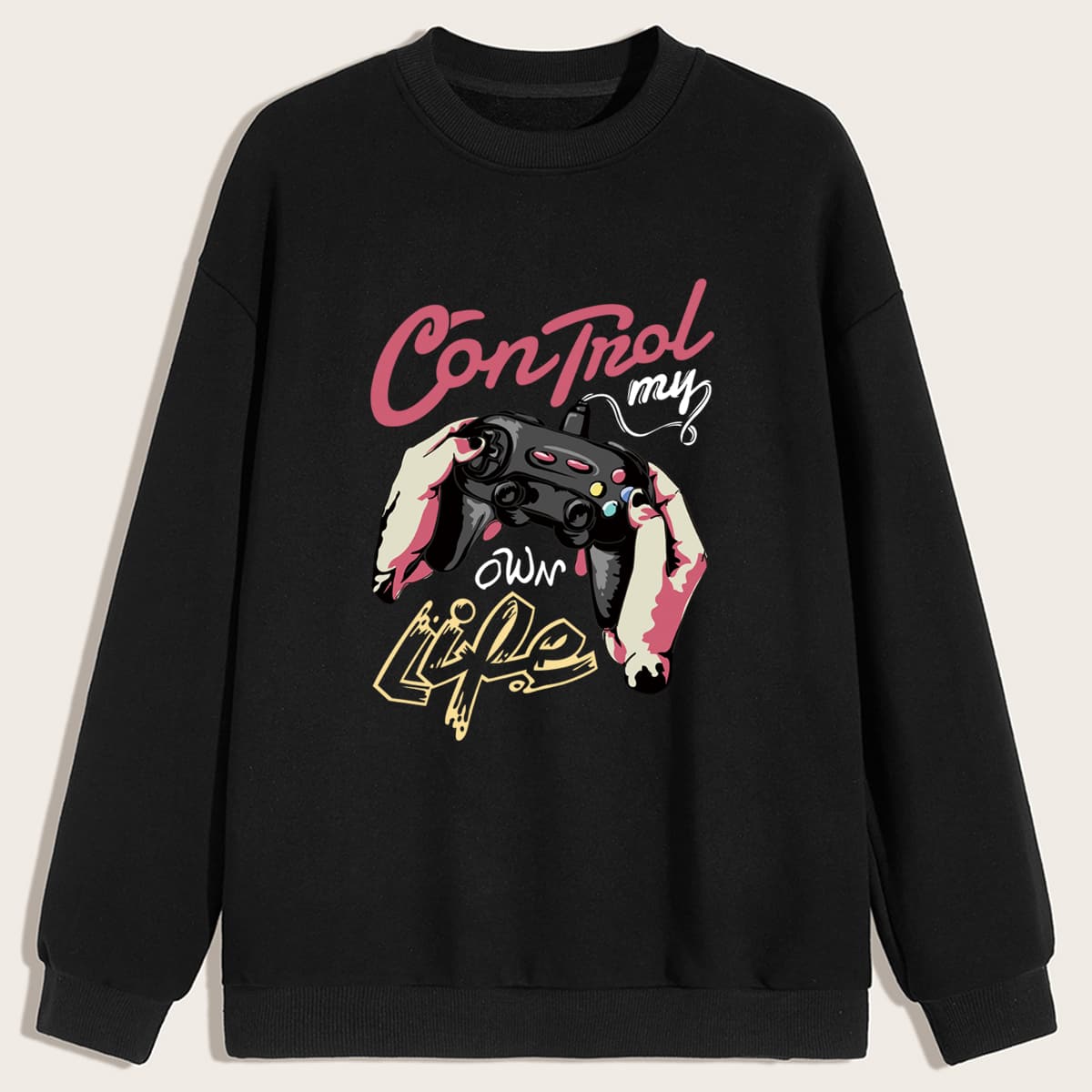 

Guys Letter Graphic Sweatshirt, Black