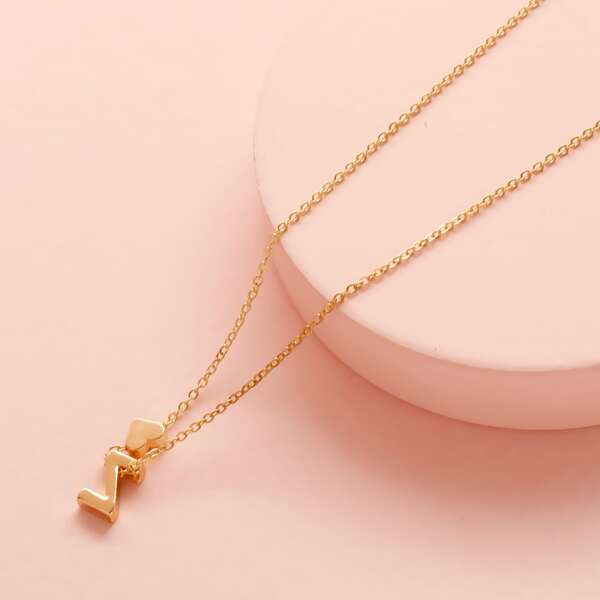 

Heart Charm Necklace, Gold