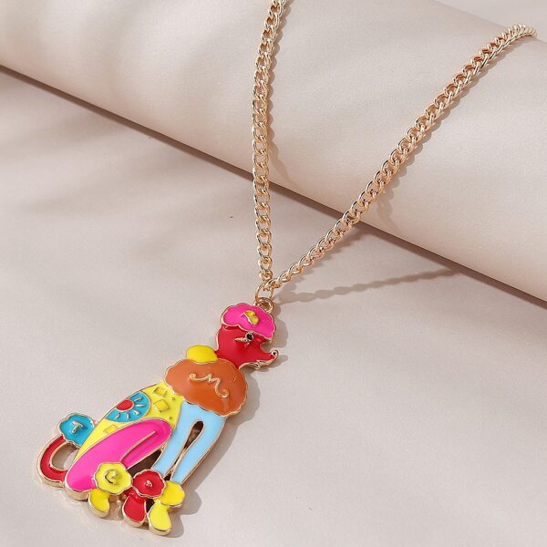 

Cartoon Animal Charm Necklace, Multicolor