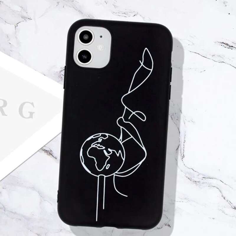 

Abstract Figure Pattern iPhone Case, Black
