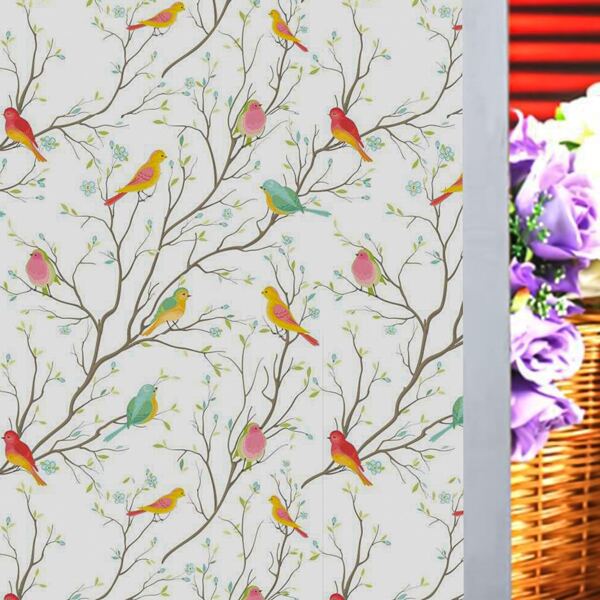 

Bird Print Window Sticker, Multicolor