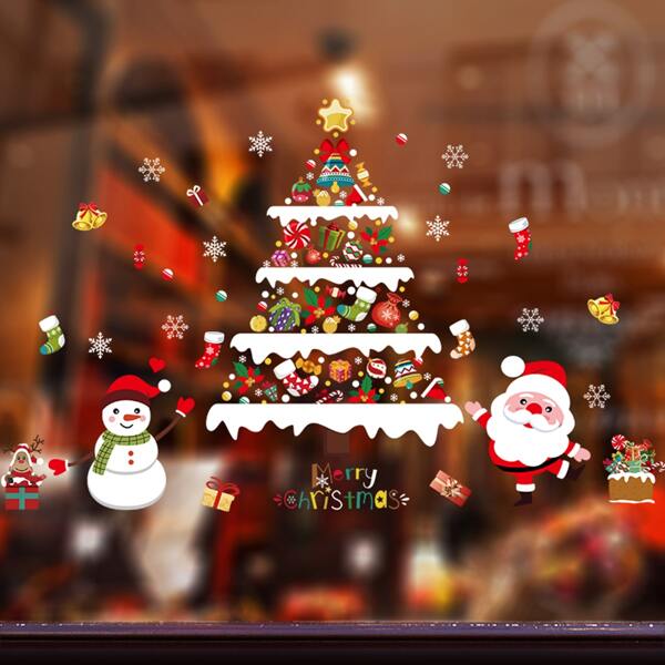 

Santa Claus Print Window Sticker, Multicolor