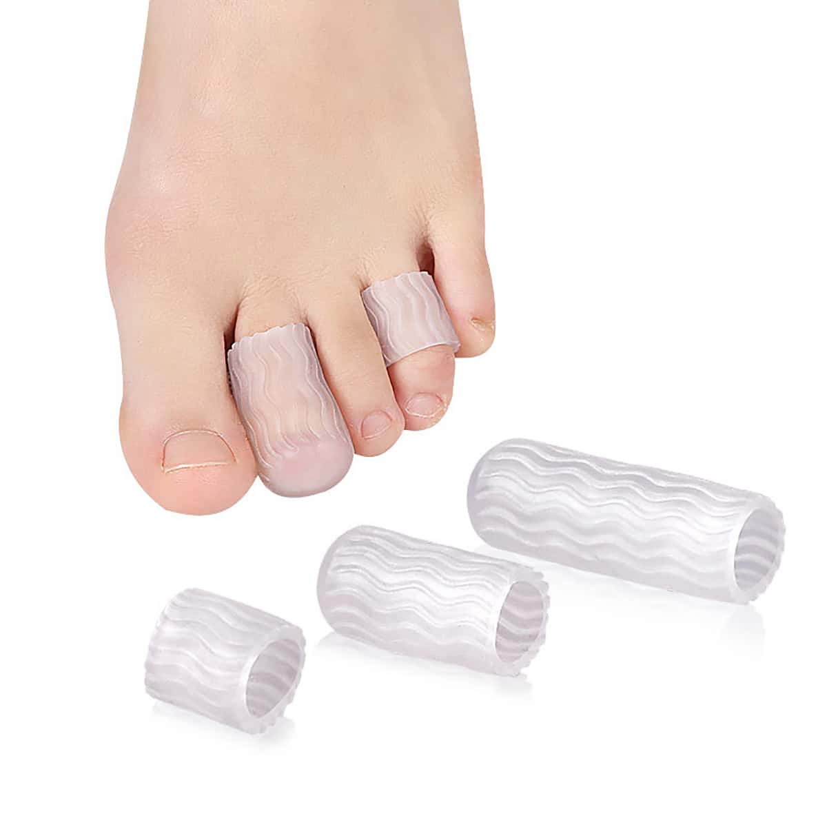 

2pcs Toe Friction Protection Cover, Clear