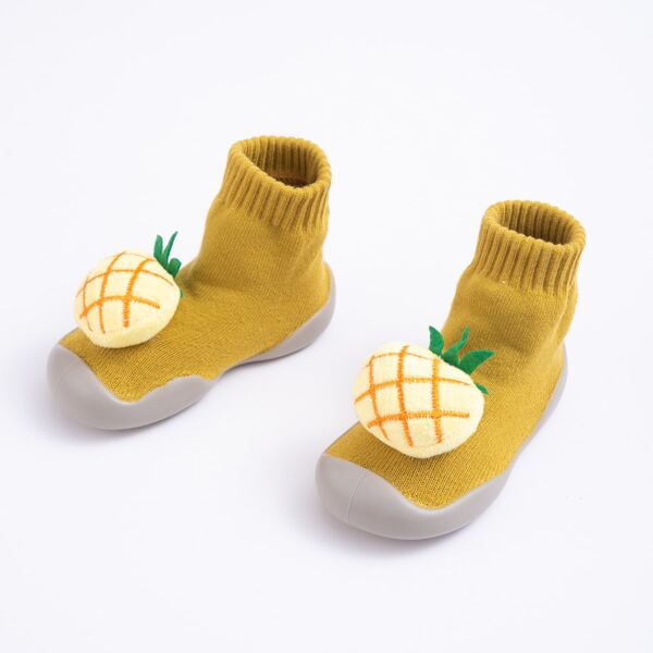 

Toddler Boys Pineapple Decor Sock Sneakers, Yellow