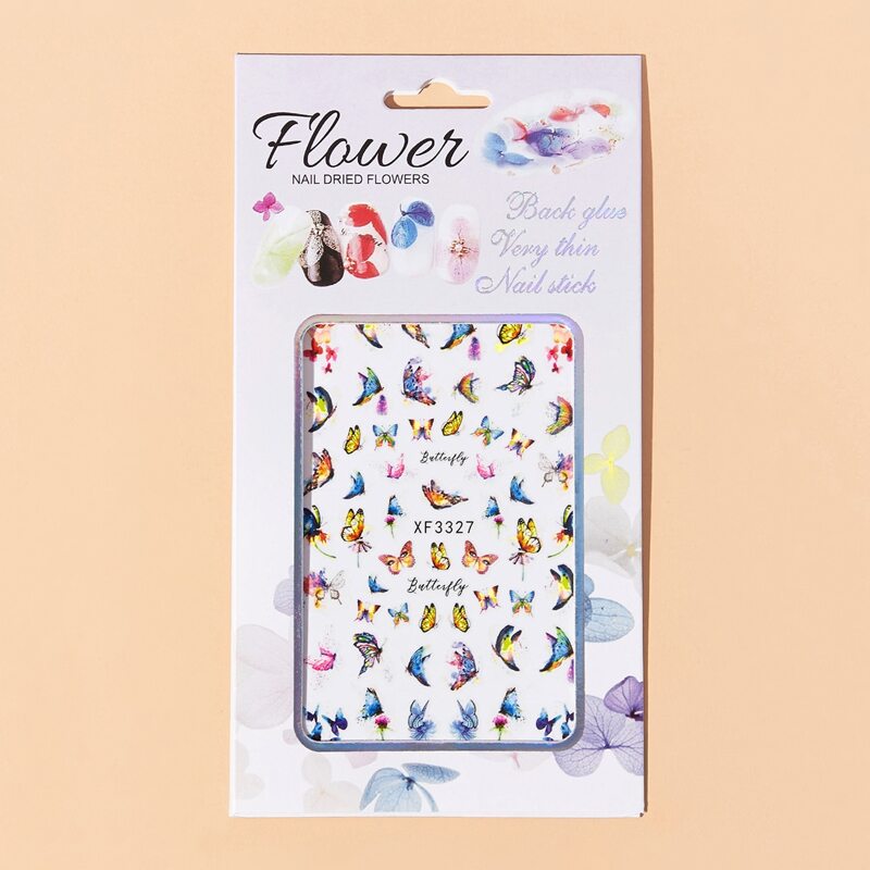 

1sheet Butterfly Pattern Nail Art Sticker, Multicolor