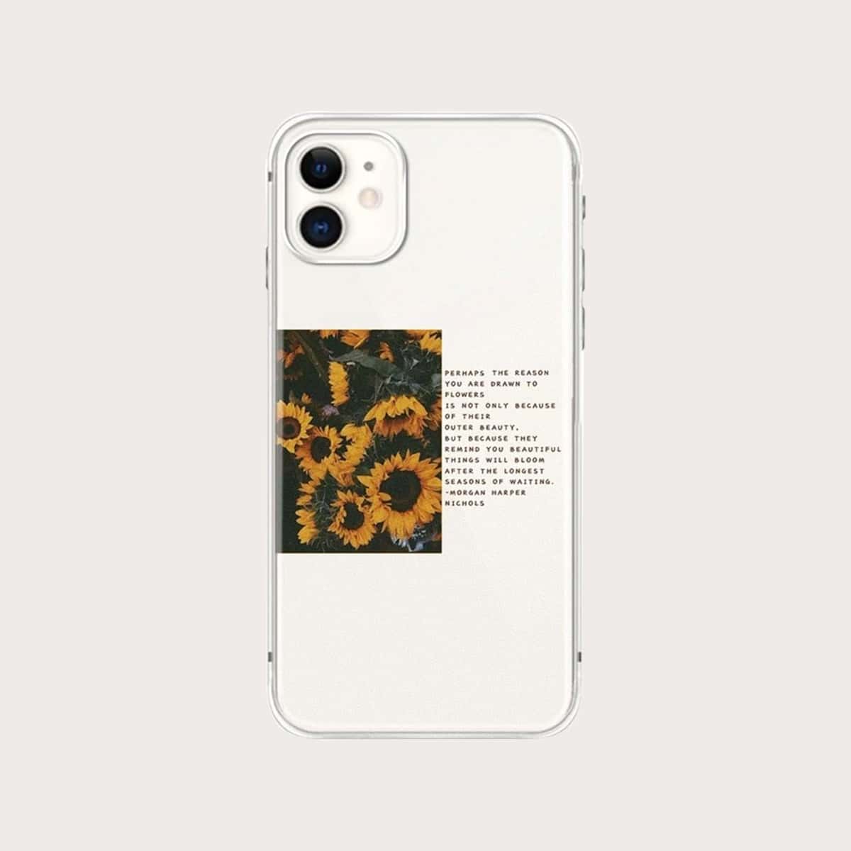 

Sunflower Print iPhone Case, Clear