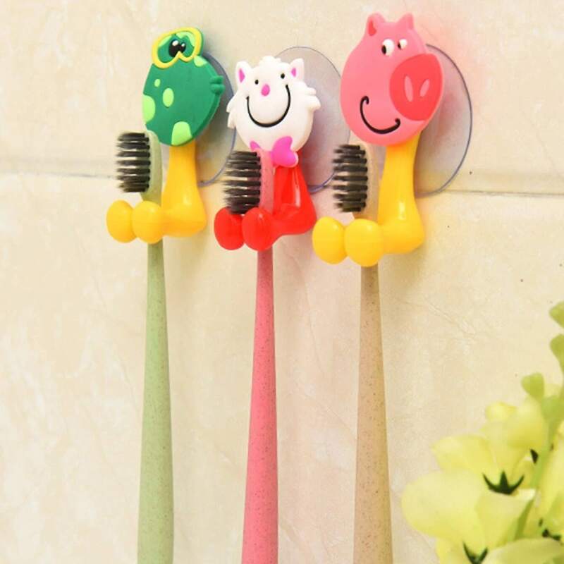 

2pcs Animal Design Toothbrush holder, Multicolor