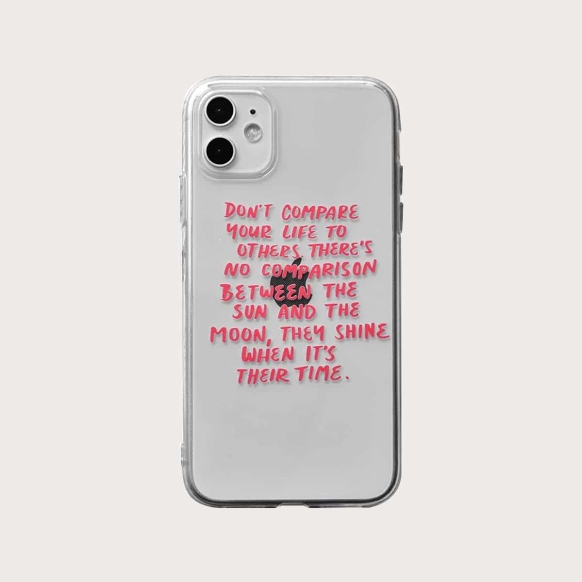 

Slogan Graphic Clear iPhone Case