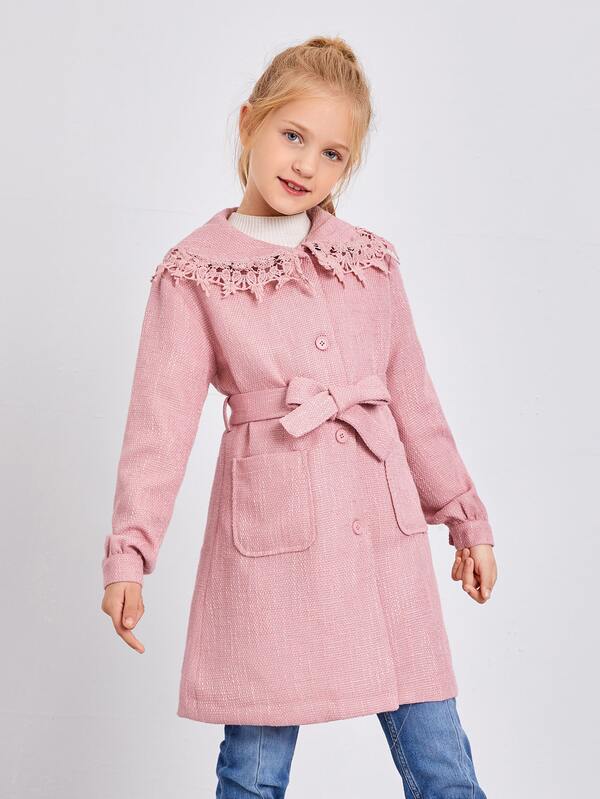 manteau fille avec ceinture