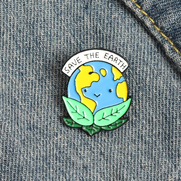 

Earth Design Brooch, Green