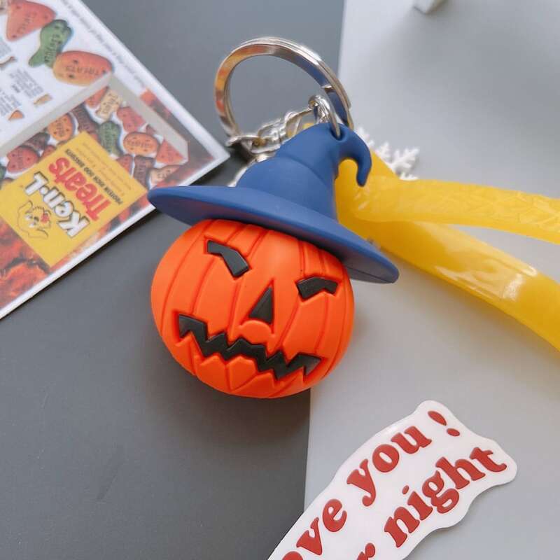 

Halloween Pumpkin Charm Keychain, Multicolor
