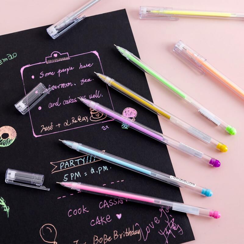 

9pcs Colorful Gel Pen, Multicolor