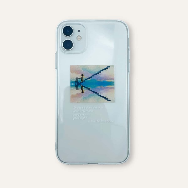 

Illustration & Slogan Graphic iPhone Case, Clear