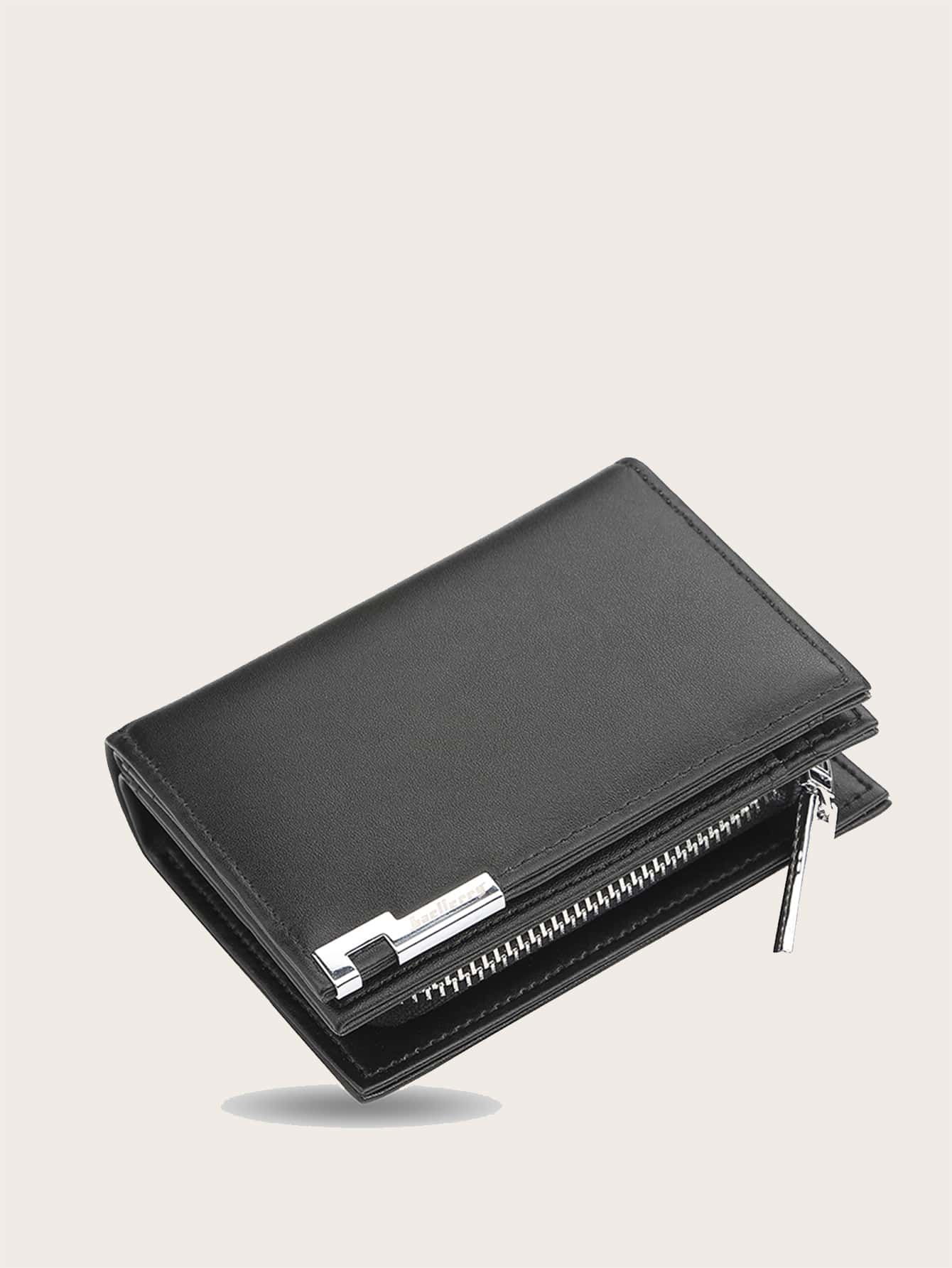 Baellerry Men Bifold Small Card Holder - Black - View 1