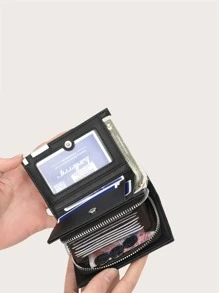 Baellerry Men Bifold Small Card Holder - Black - View 2