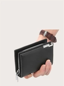 Baellerry Men Bifold Small Card Holder - Black - View 3