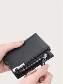 Baellerry Men Bifold Small Card Holder - Black - View 4