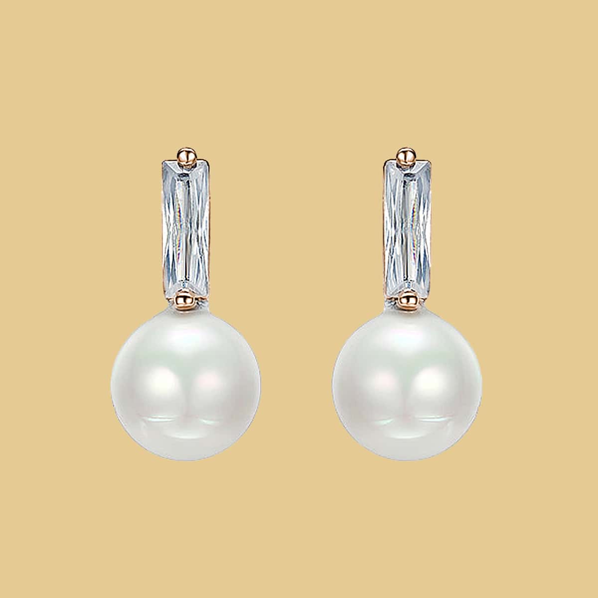 

Faux Pearl Dangle Earrings, White