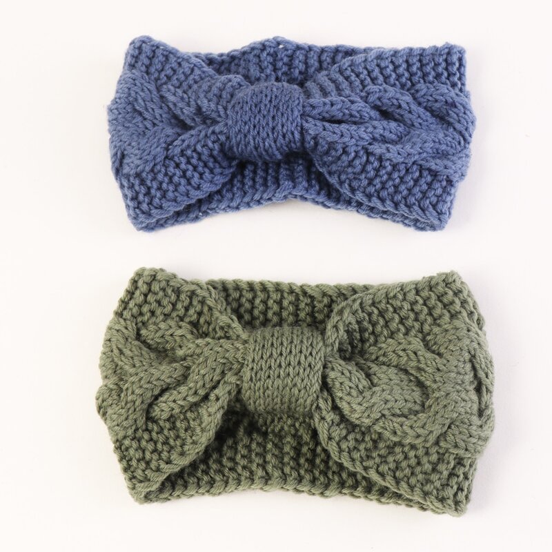 

2pcs Plain Knot Design Headband, Multicolor