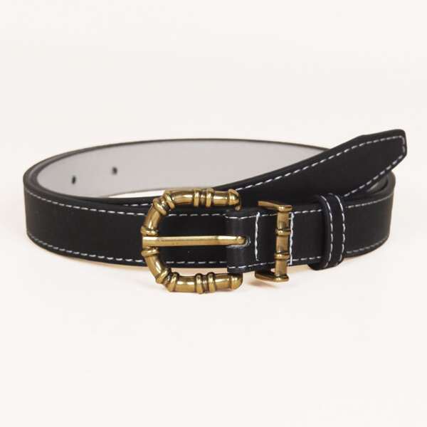 

Kids Metal Buckle Belt, Black
