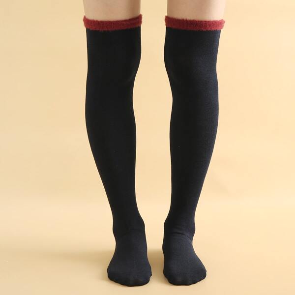 

Warm Over The Knee Socks, Black