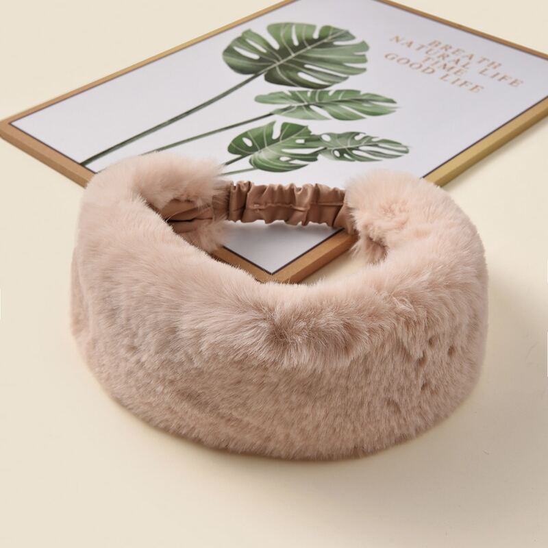 

Faux Fur Headband, Beige