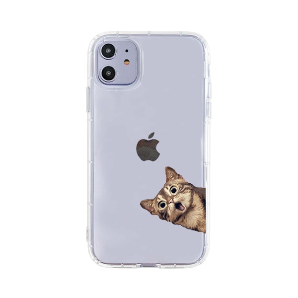 

Cat Print iPhone Case, Clear
