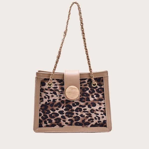 

Leopard Shoulder Bag, Brown