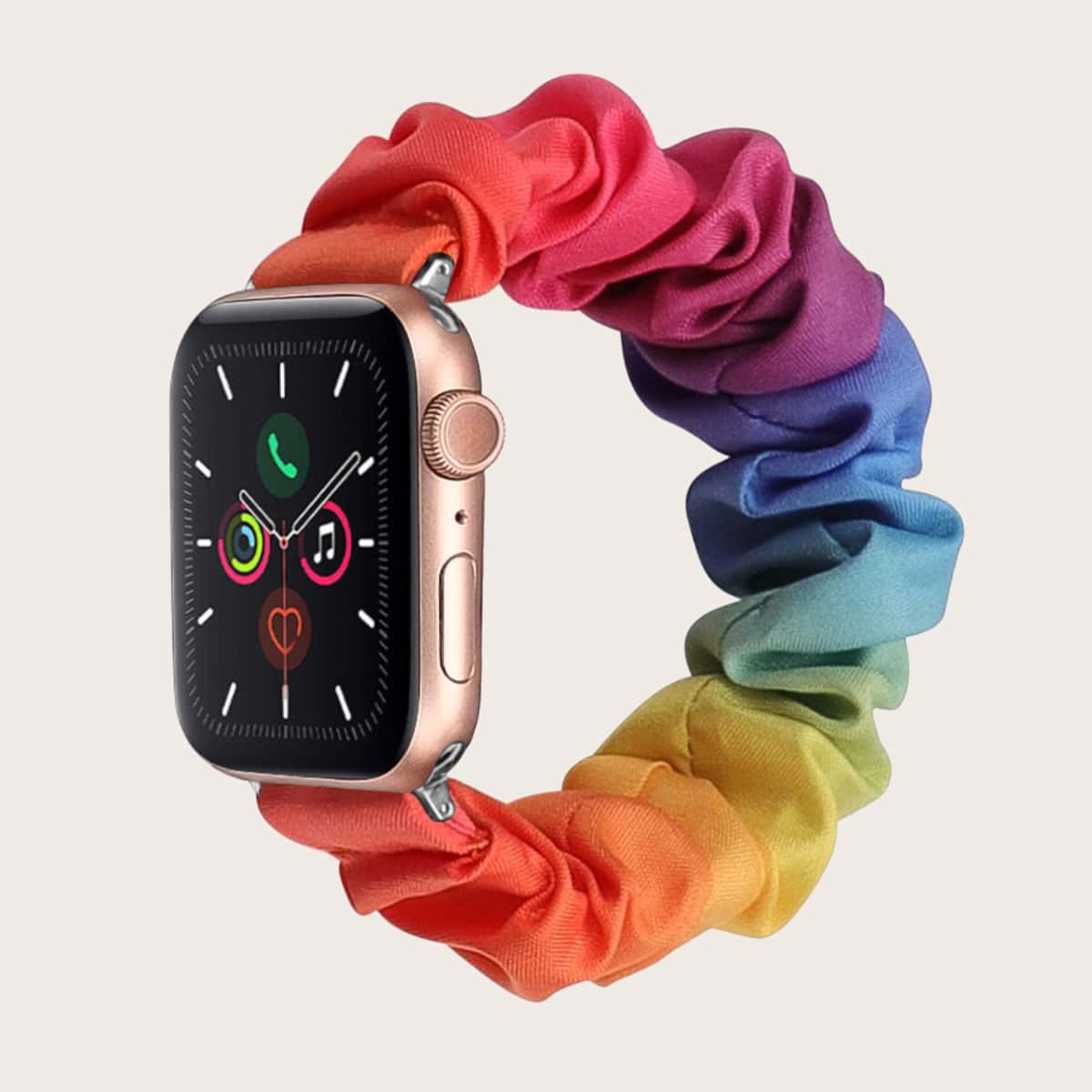 

Colorful Scrunchie Design iWatch Band 38mm 40mm, Multicolor