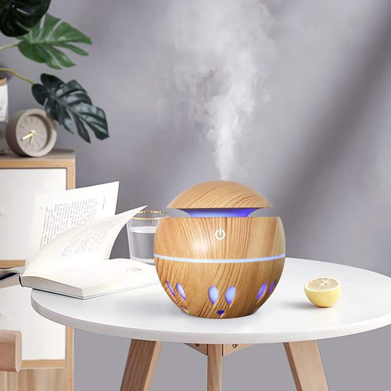 

Wood Grain Pattern Humidifier, Apricot