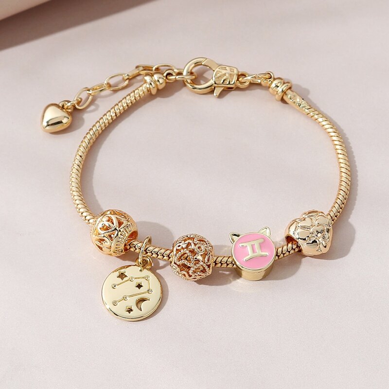 

Constellation Symbol Decor Bracelet, Gold
