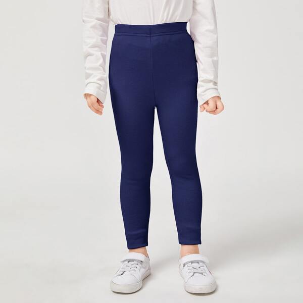 

Toddler Girls High Waist Leggings, Navy blue