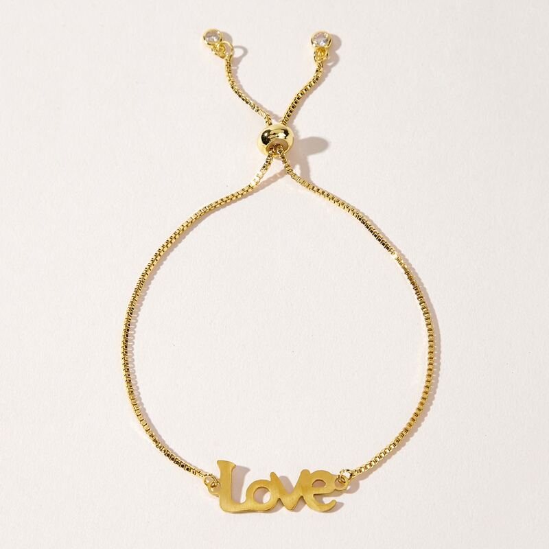 

Letter Charm Bracelet, Gold