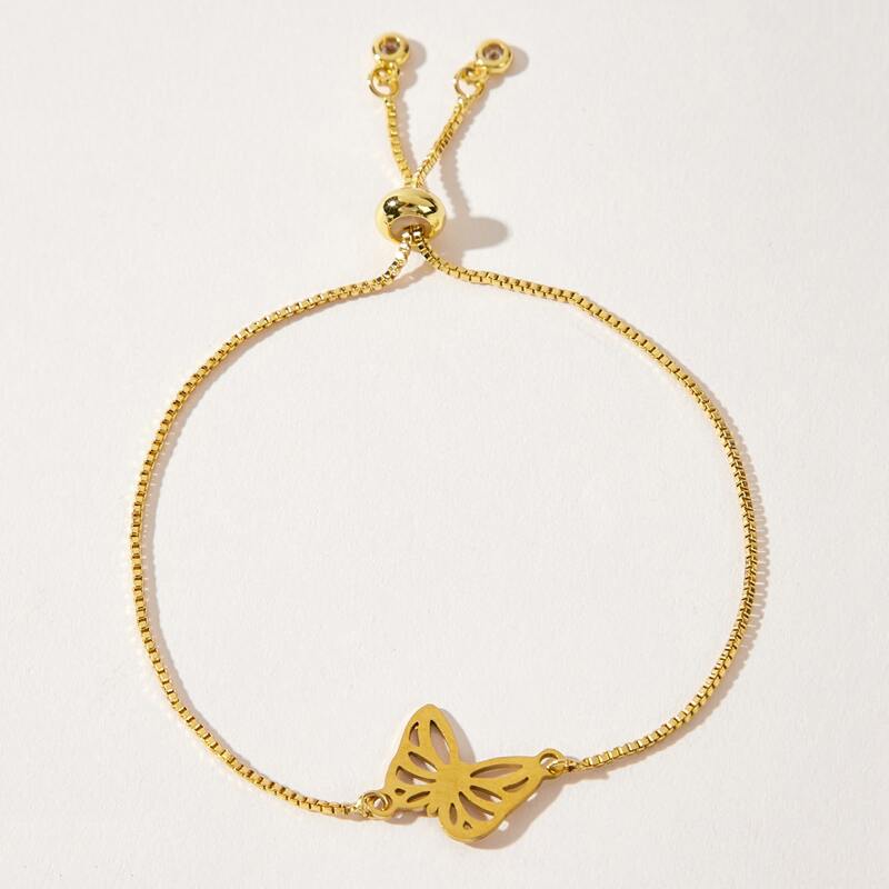 

Butterfly Charm Chain Bracelet, Gold