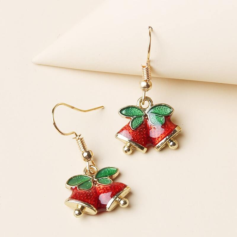 

Christmas Strawberry Drop Earrings, Red
