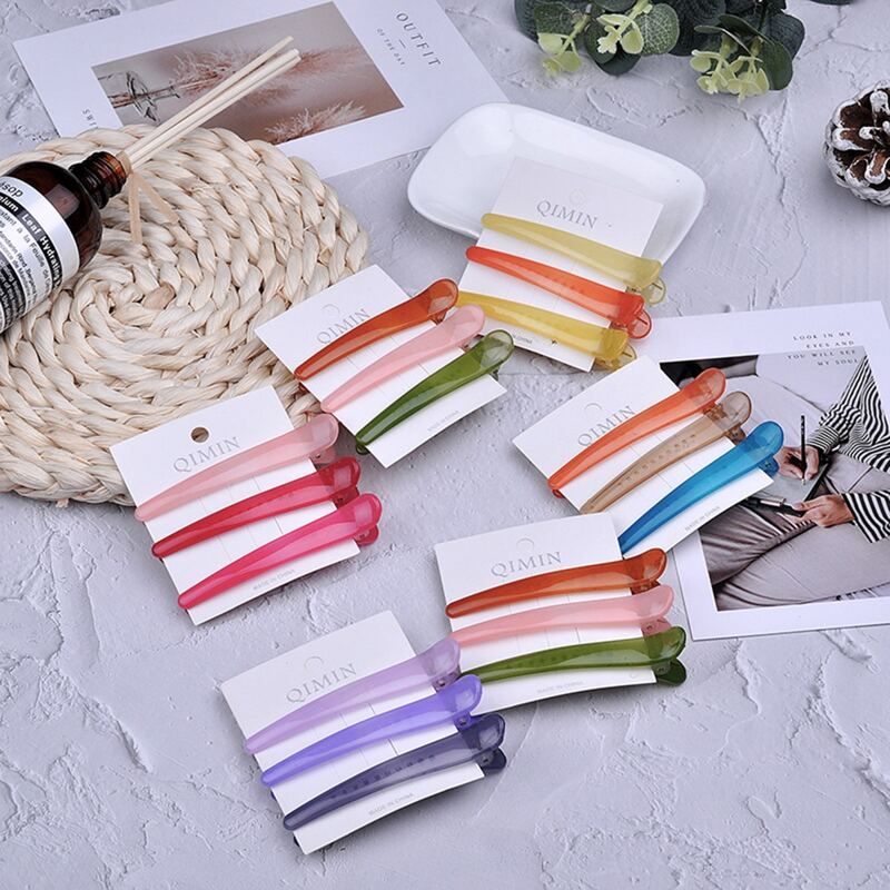 

3pcs Random Clear Hair Clip, Multicolor