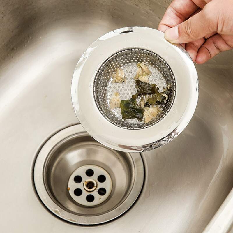 

1pc Stainless Steel Sink Filter, Silver