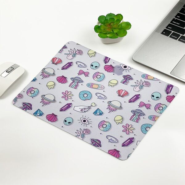 

Alien & Planet Pattern Mouse Pad, Multicolor
