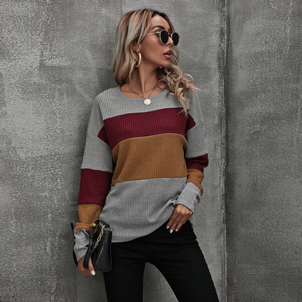 

Colorblock Drop Shoulder Tee, Multicolor