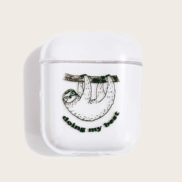 

Sloth Print Clear Airpods Case